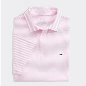 Vineyard Vines Kids Pink Striped Polo Shirt